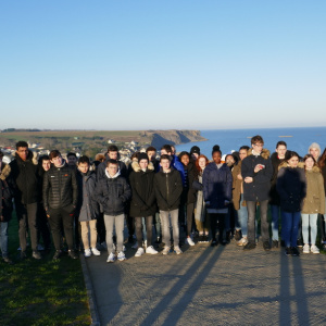 Un des groupes à Arromanches