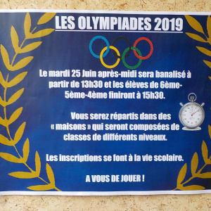 L'affiche des Olympiades